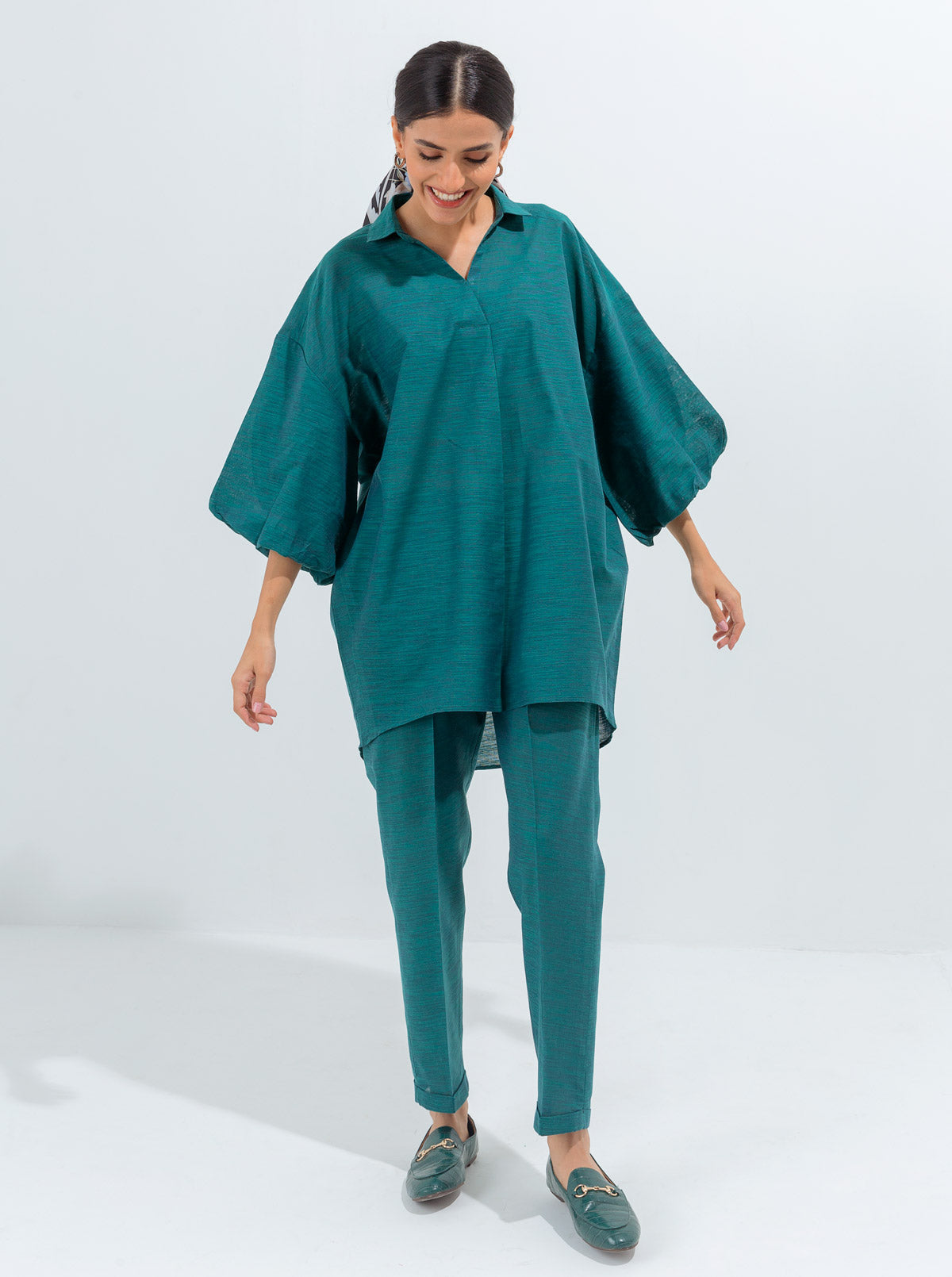 Textured Green Co-Ord Set