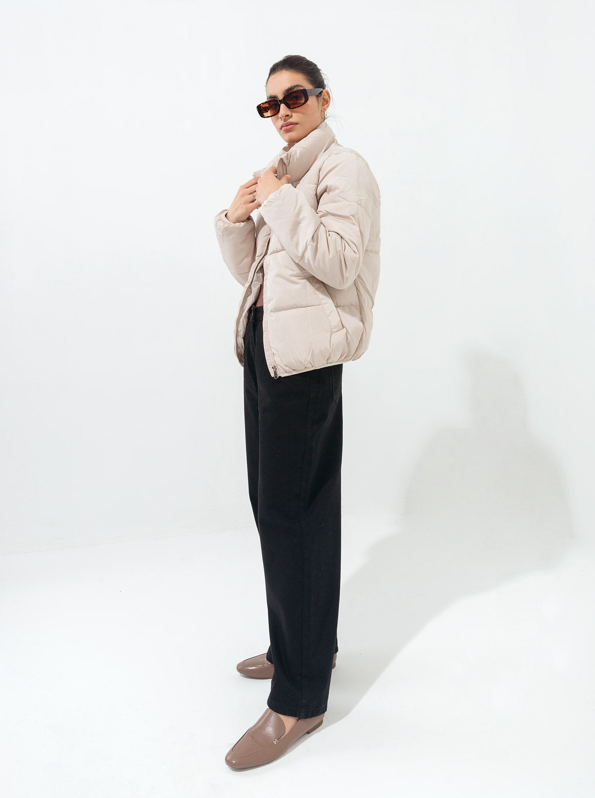 Beige Padded Jacket