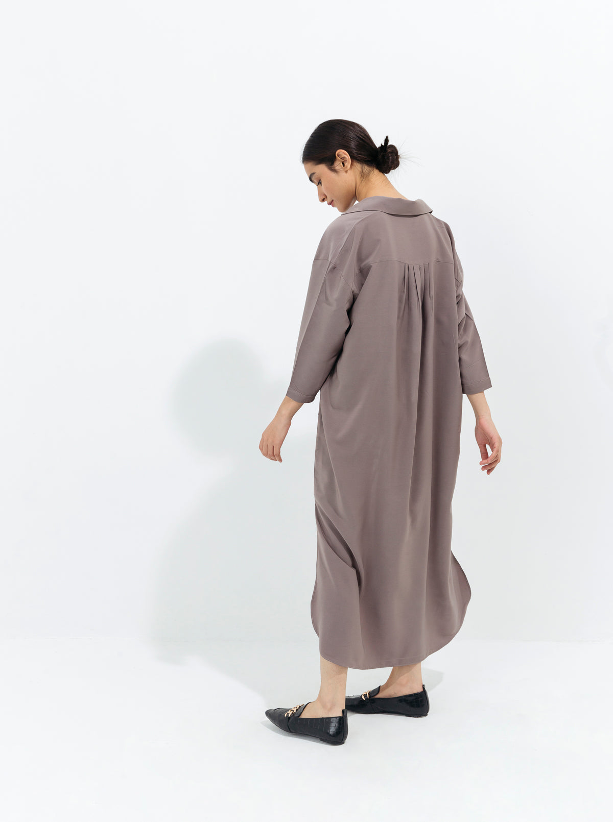 Mocha Brown Shirt Dress