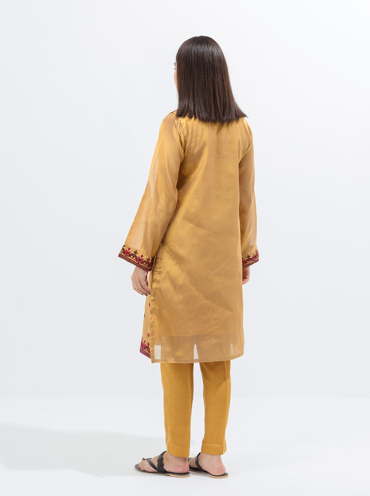 Embroidered Tissue Shirt (Luxury Pret)