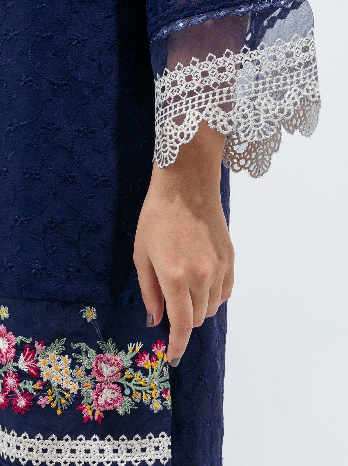 Embroidered Shirt With Dupatta