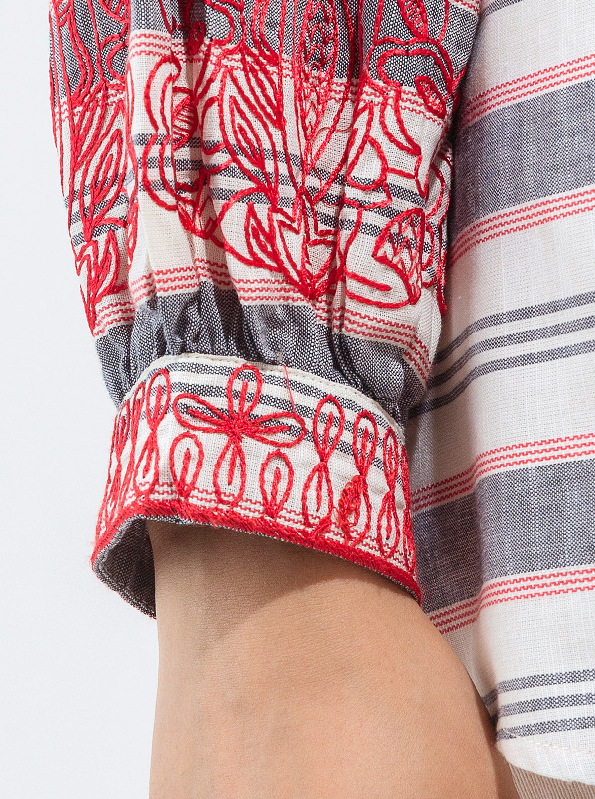 Embroidered Yarn Dyed Shirt (Pret)