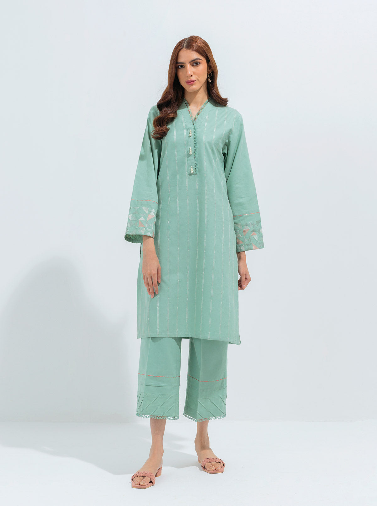 Embroidered Shirt With Pant