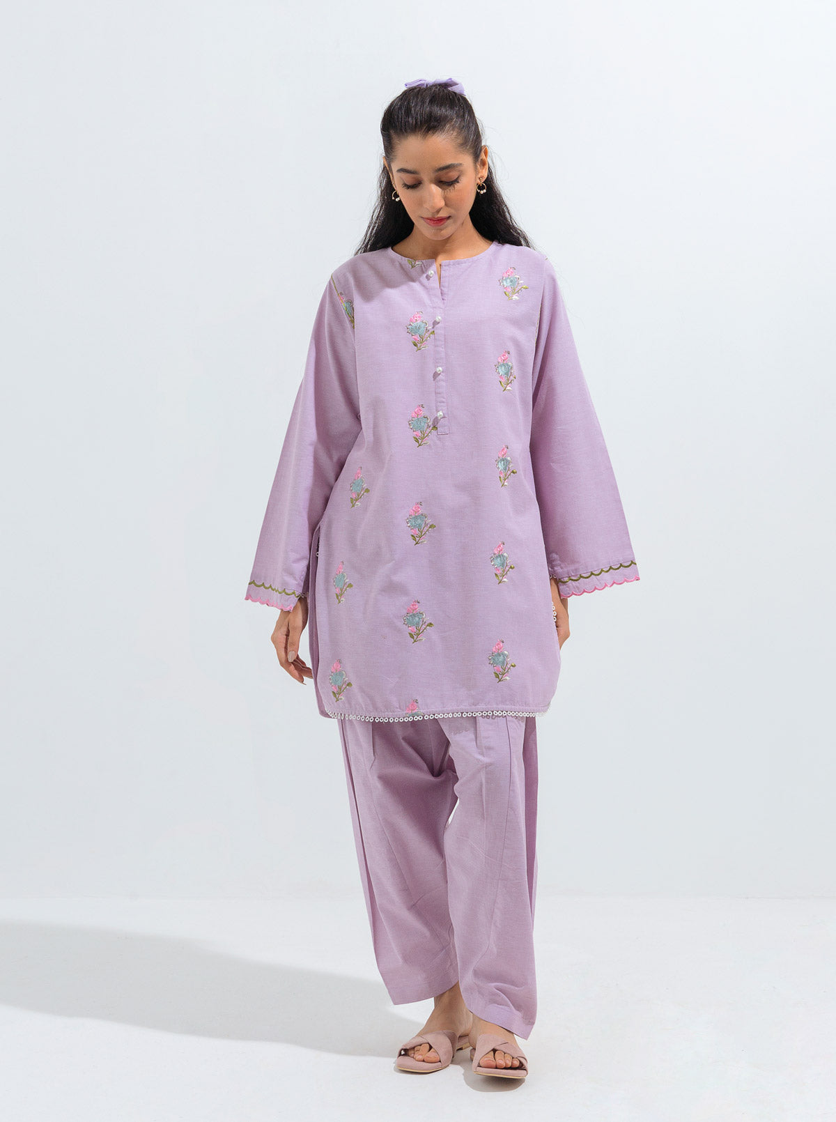 Embroidered Shirt With Shalwar