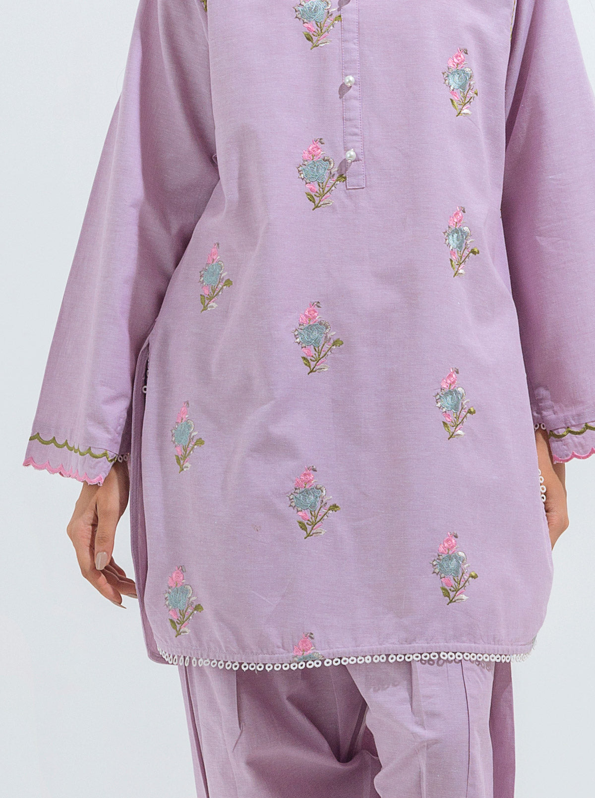 Embroidered Shirt With Shalwar