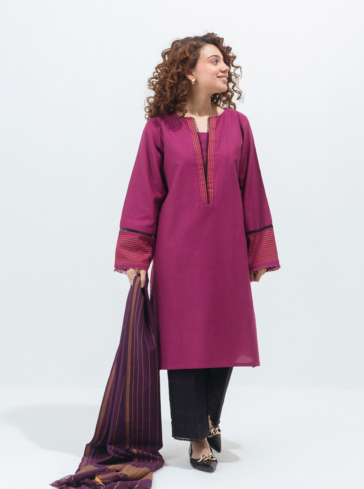 Basic Shirt With Dupatta