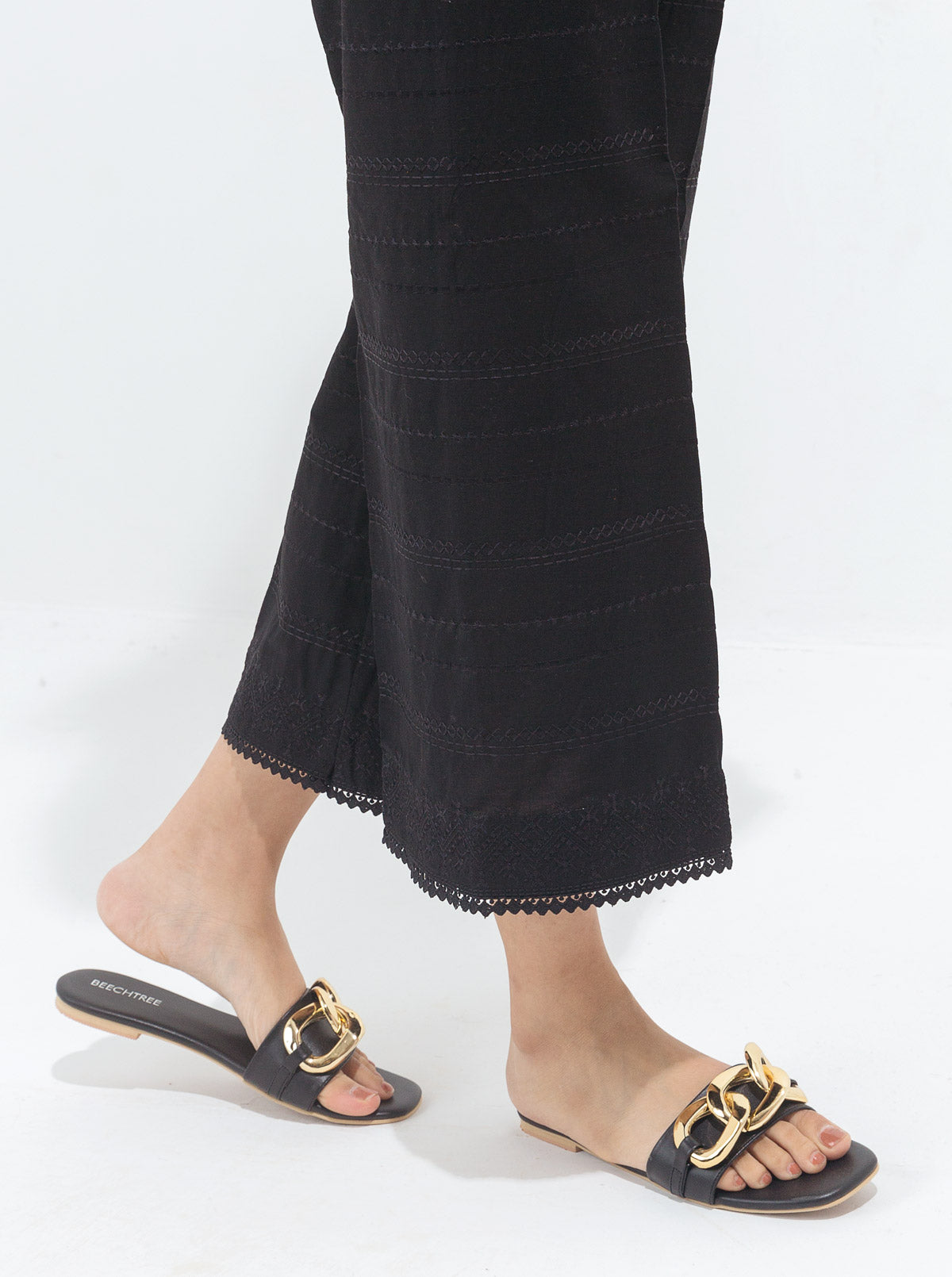 Embroidered Slack Pants