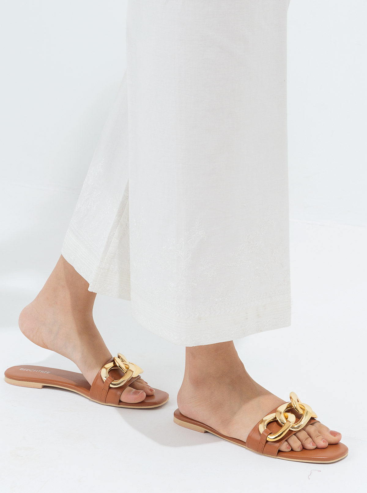 Embroidered Slack Pants