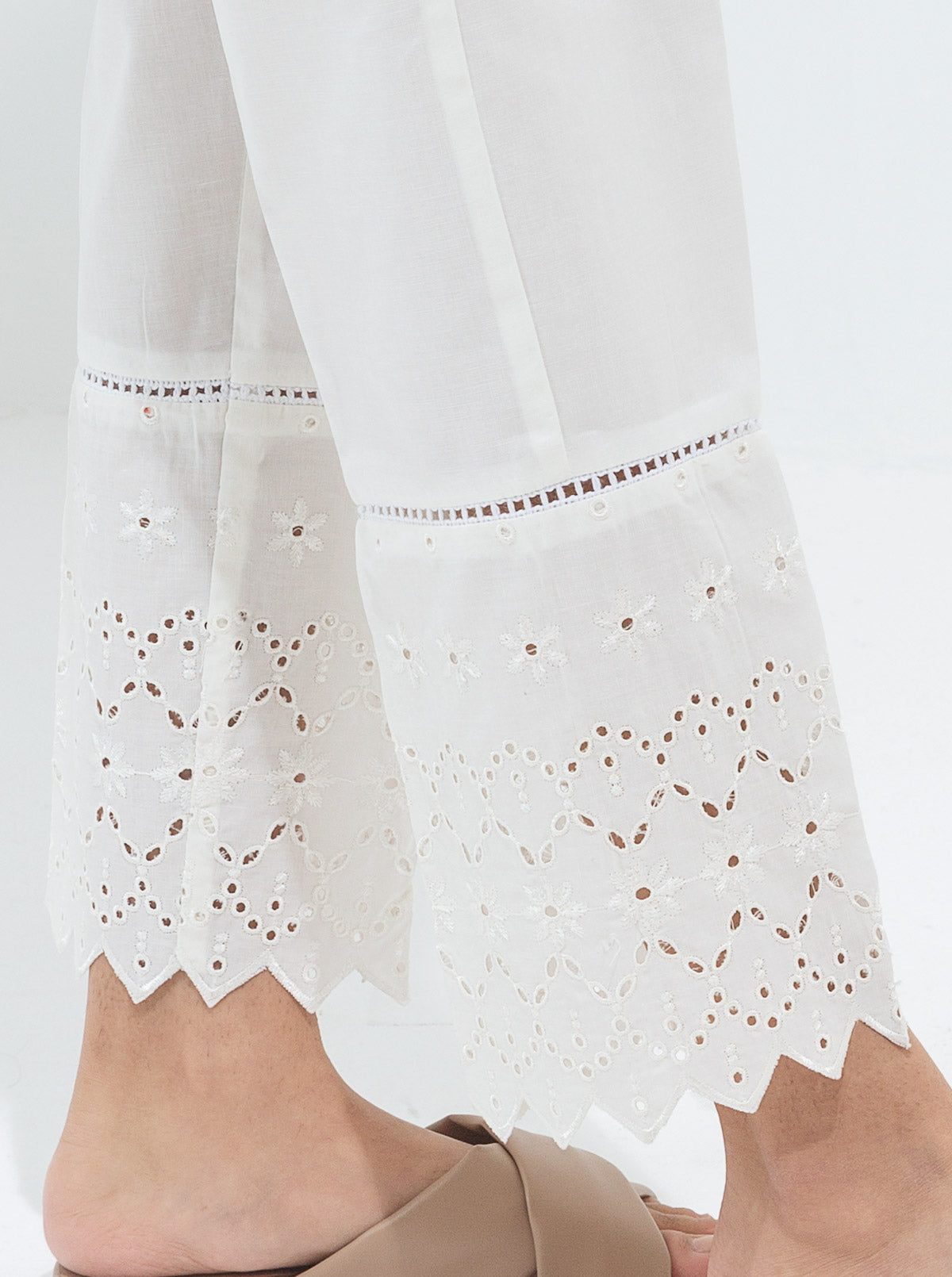 Embroidered Straight Pants