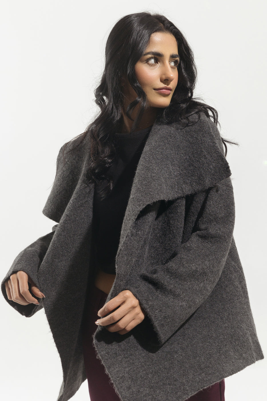 Grey Knitted Cardigan