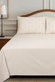 Butter Cream  T-400 Embroidered Bed Sheet Set