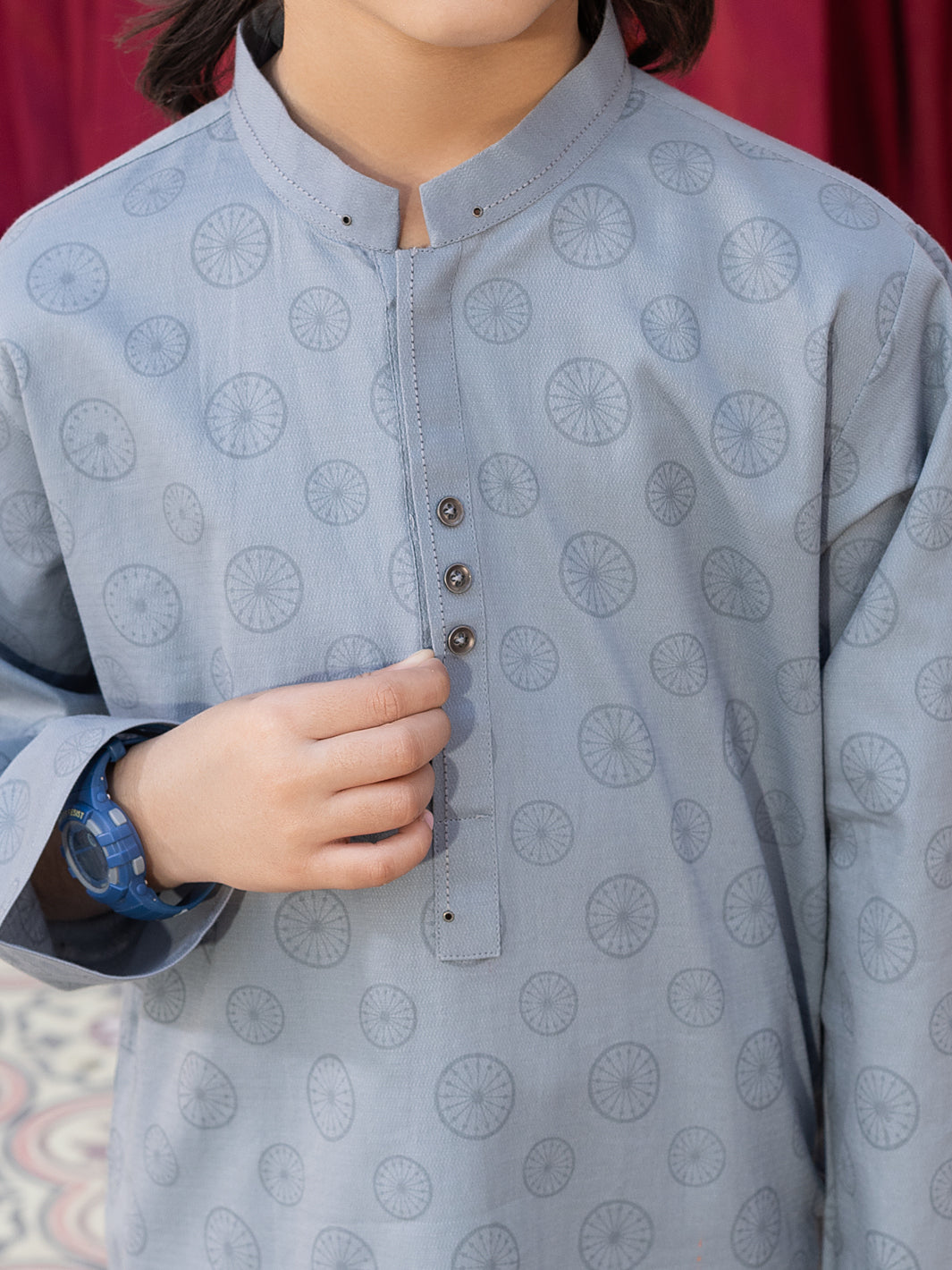 Light Grey Blended Kurta Trouser - ALBY-KT-007