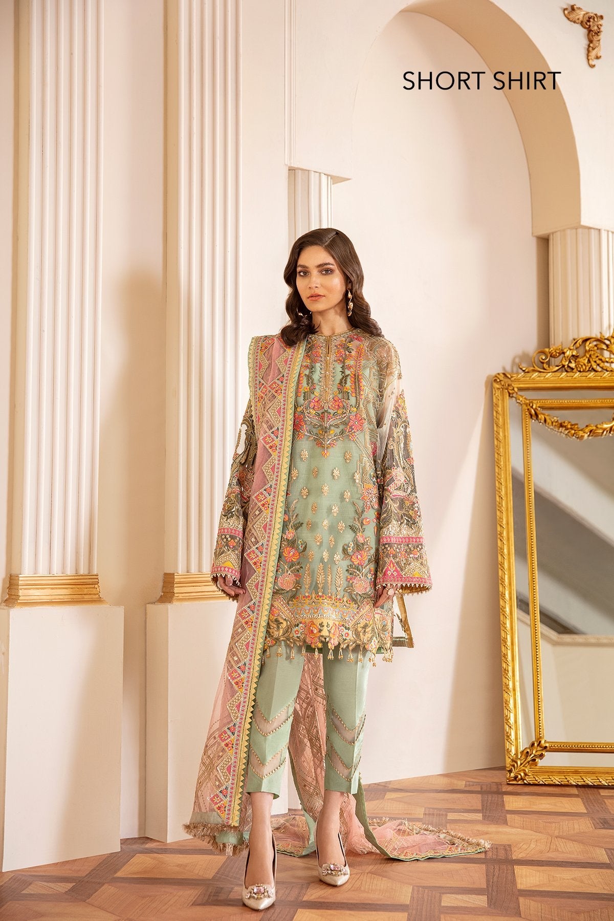 EMBROIDERED NET CH07-01 STITCHED