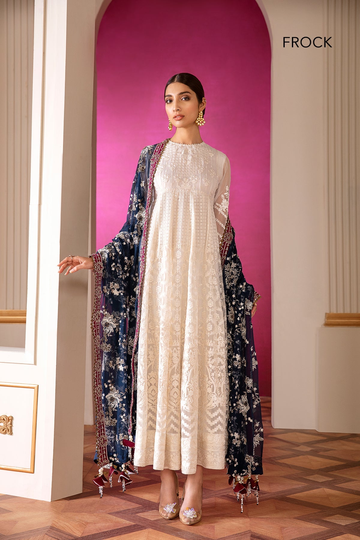 EMBROIDERED CHIFFON CH07-02 STITCHED