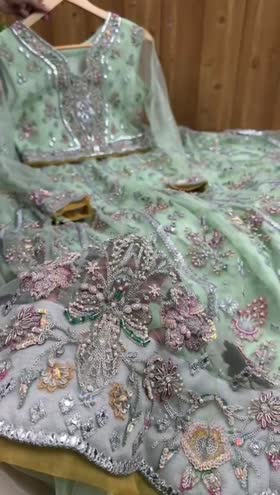 Aneelas Bridal Net Choli Lehenga 3pc [BR-10] [Dispatch Time 3 Months]