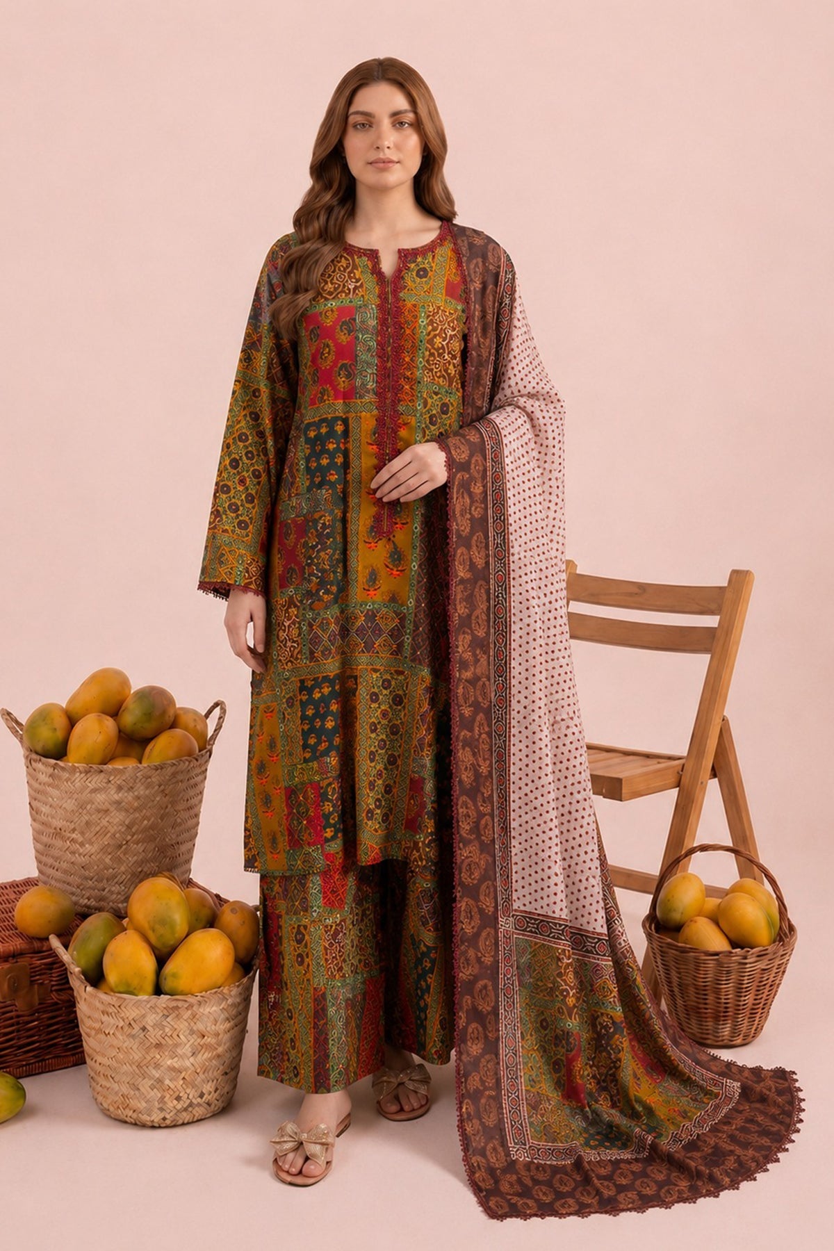 3-PC Stitched Embroidered CPM-6-242