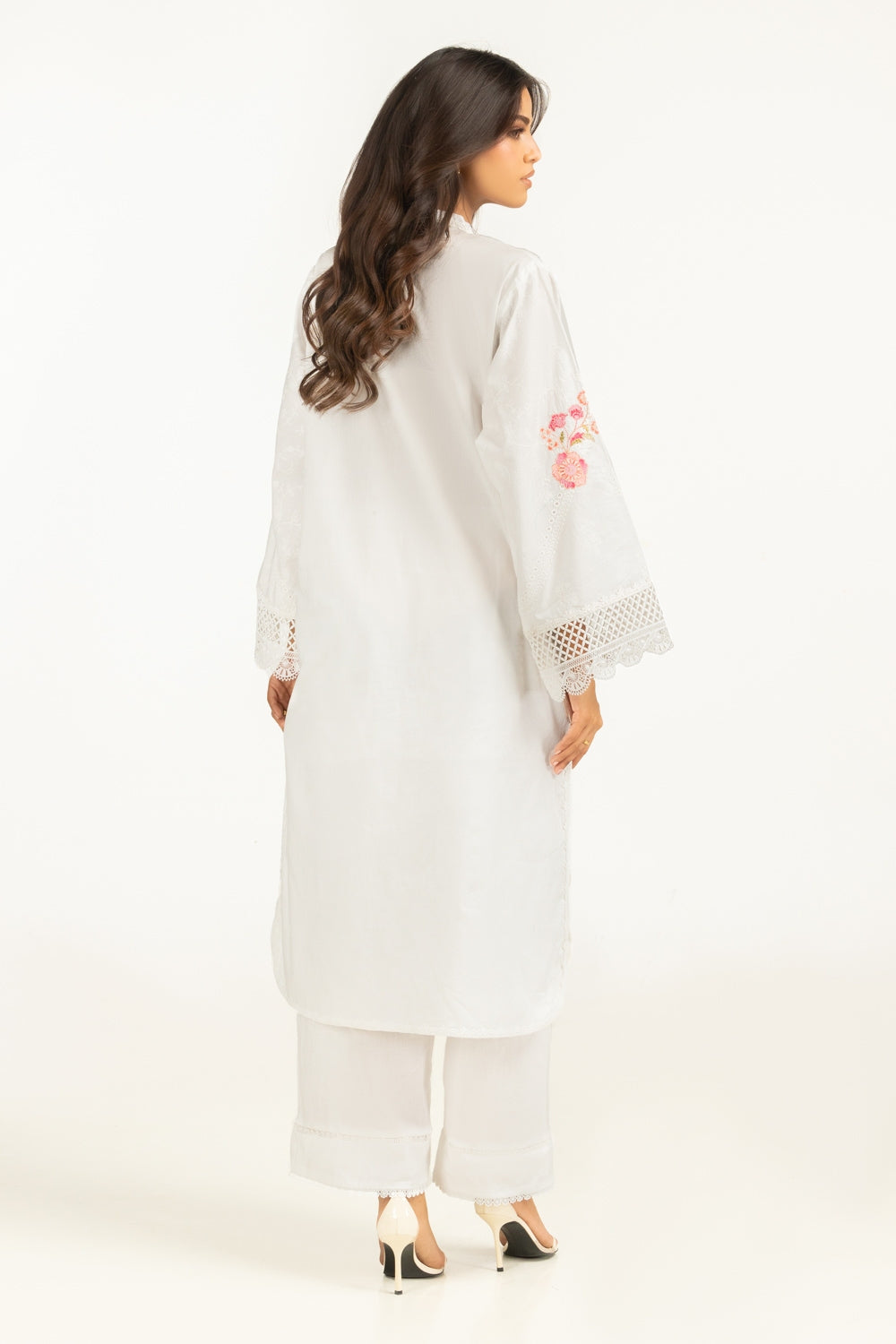 Cambric Embroidered Shirt And Dupatta