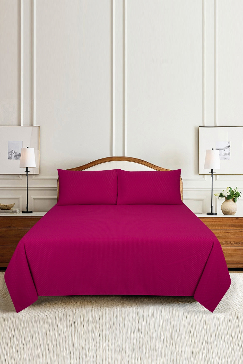 MFDD-Cerise Dyed Bed Sheet Set