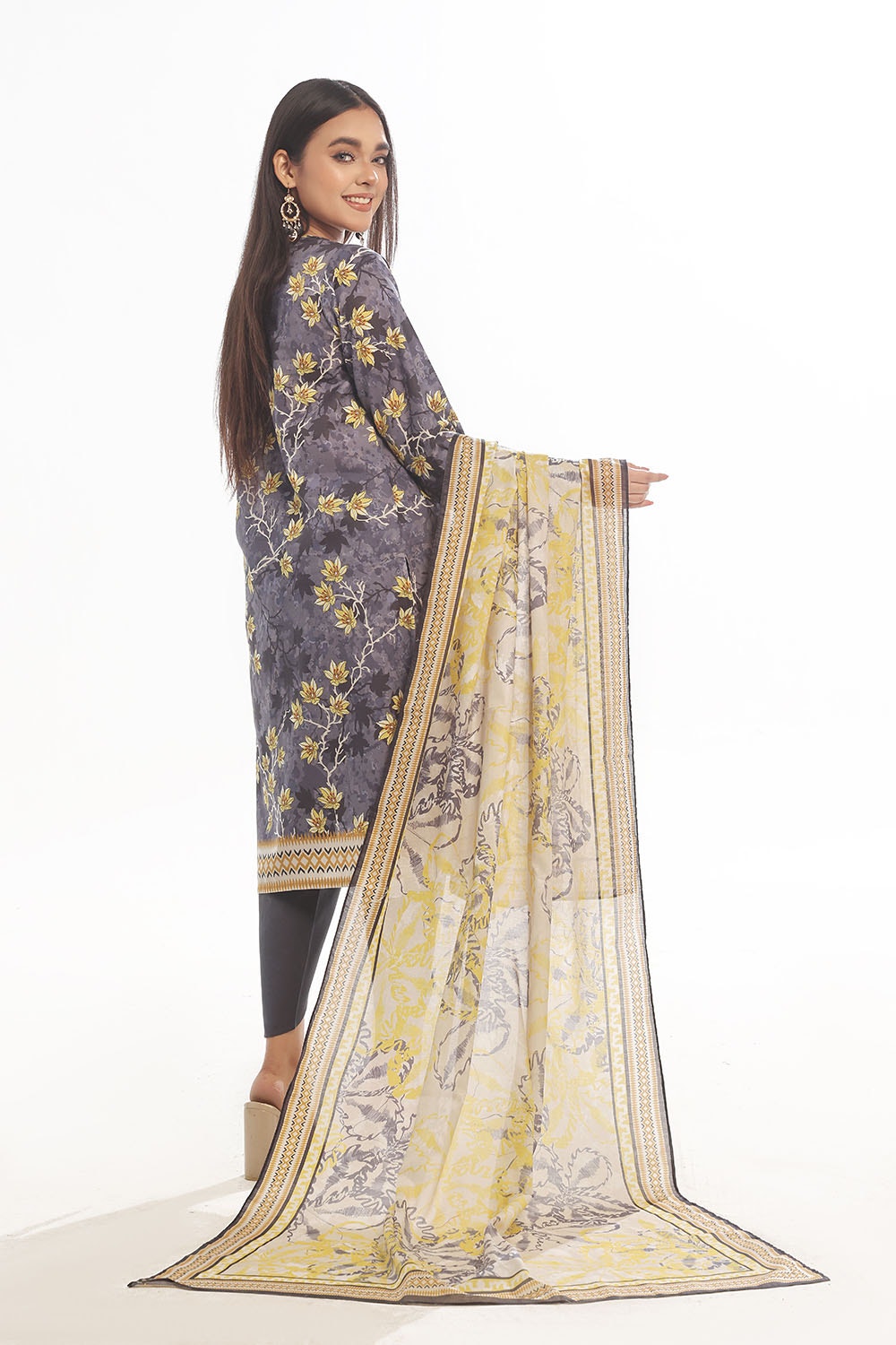 3 Piece Unstitched Printed Lawn Suit