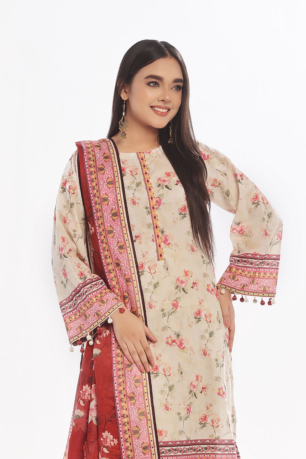 3 Piece Unstitched Printed Lawn Suit