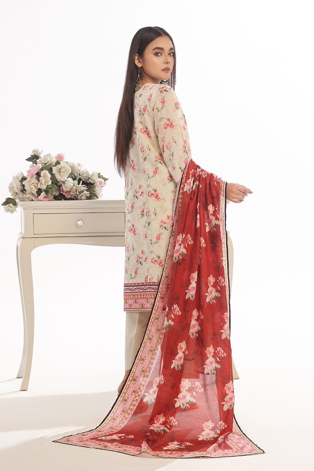 3 Piece Unstitched Printed Lawn Suit