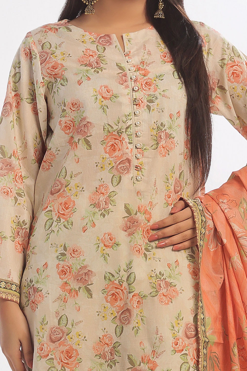 3 Piece Unstitched Printed Lawn Suit
