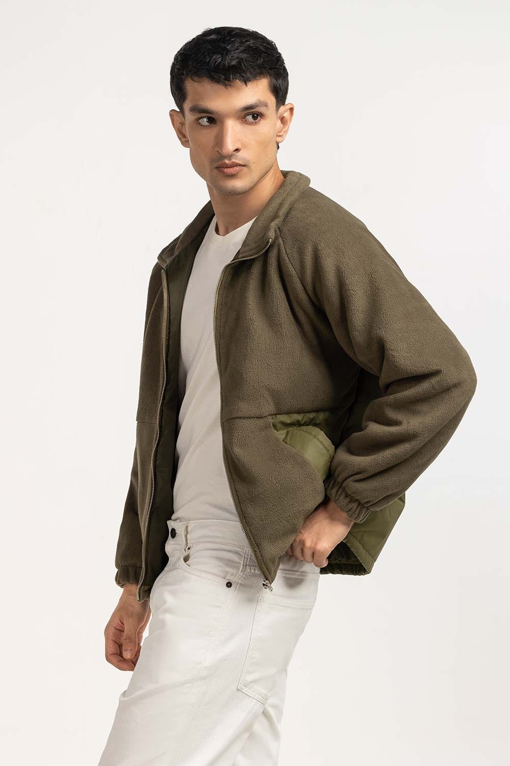 Contrast Polar Fleeve Jacket