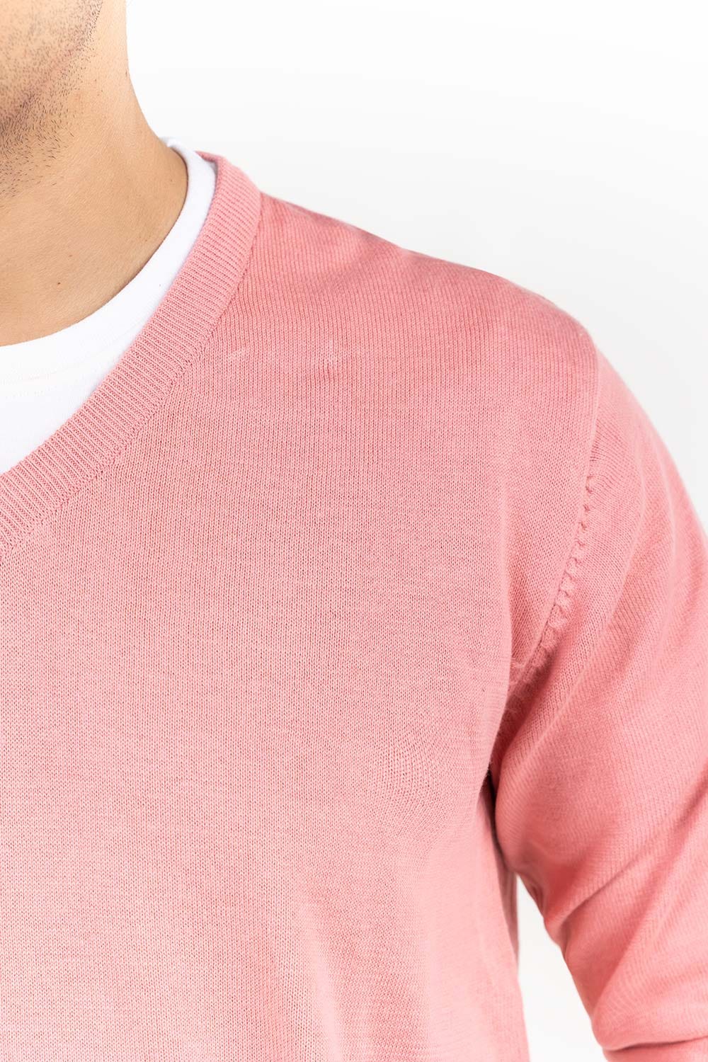 Coral Basic v Neck Sweater