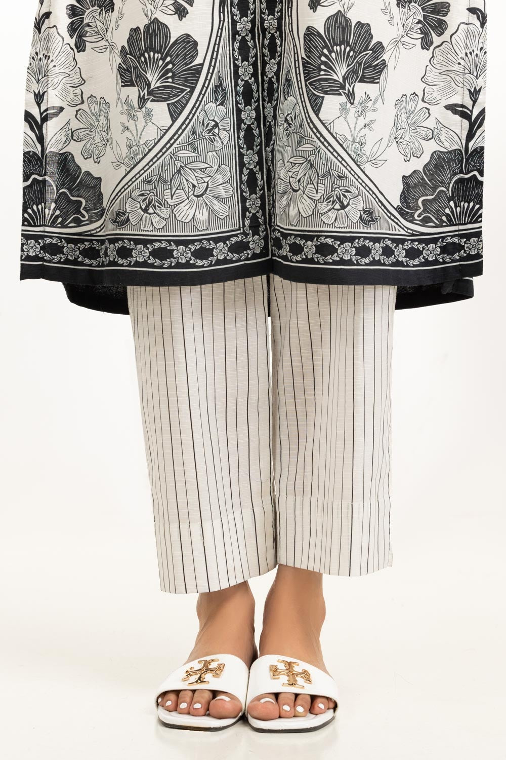 Cotton Printed Vertical Stripe Co-Ord Set