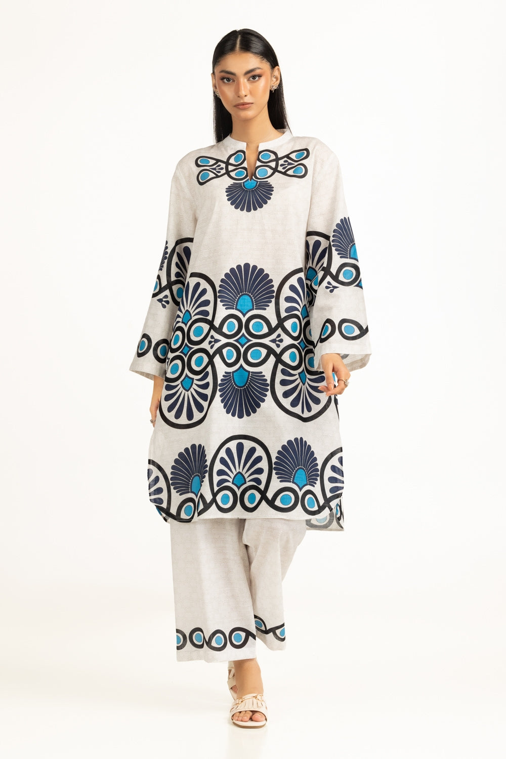 Cotton Verticle Printed Co-Ord Set