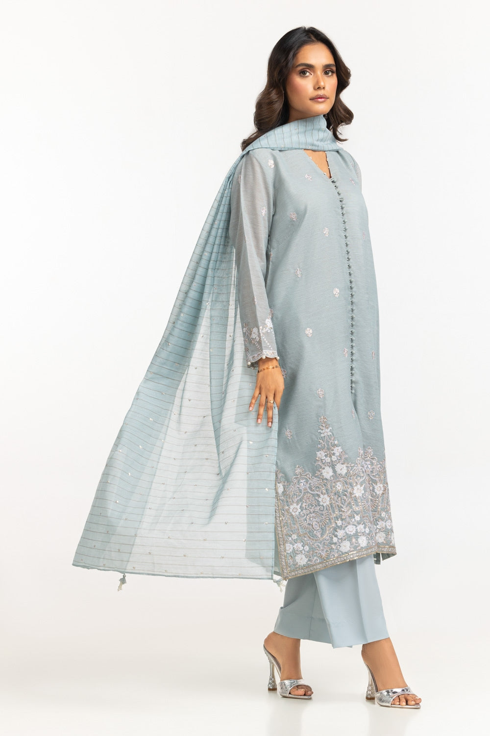 Cotton Zari Stripe Dupatta