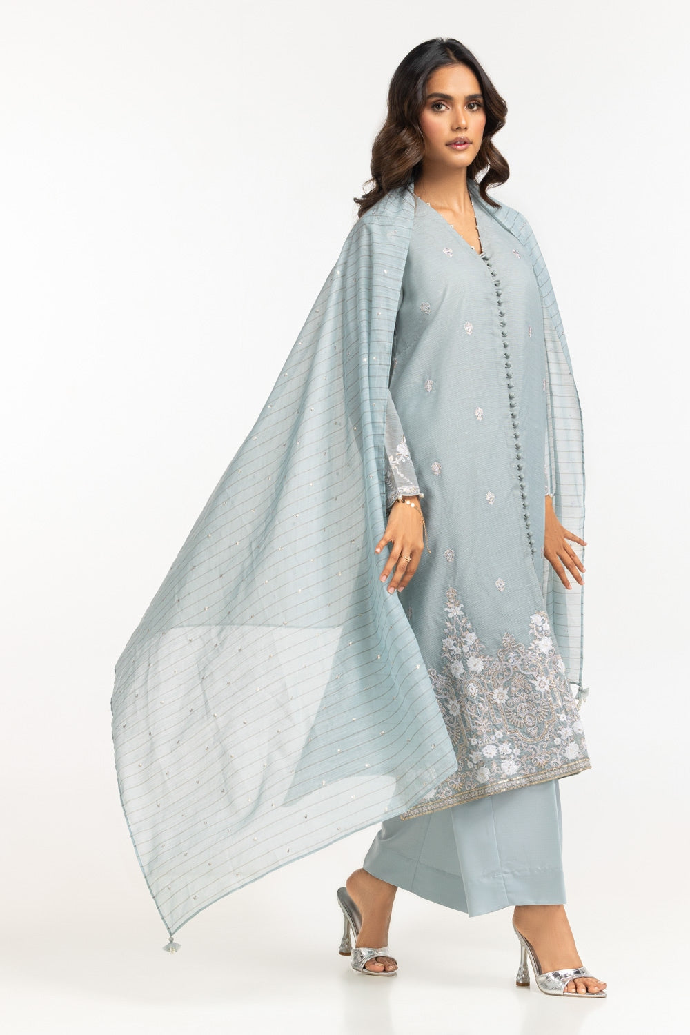 Cotton Zari Stripe Dupatta