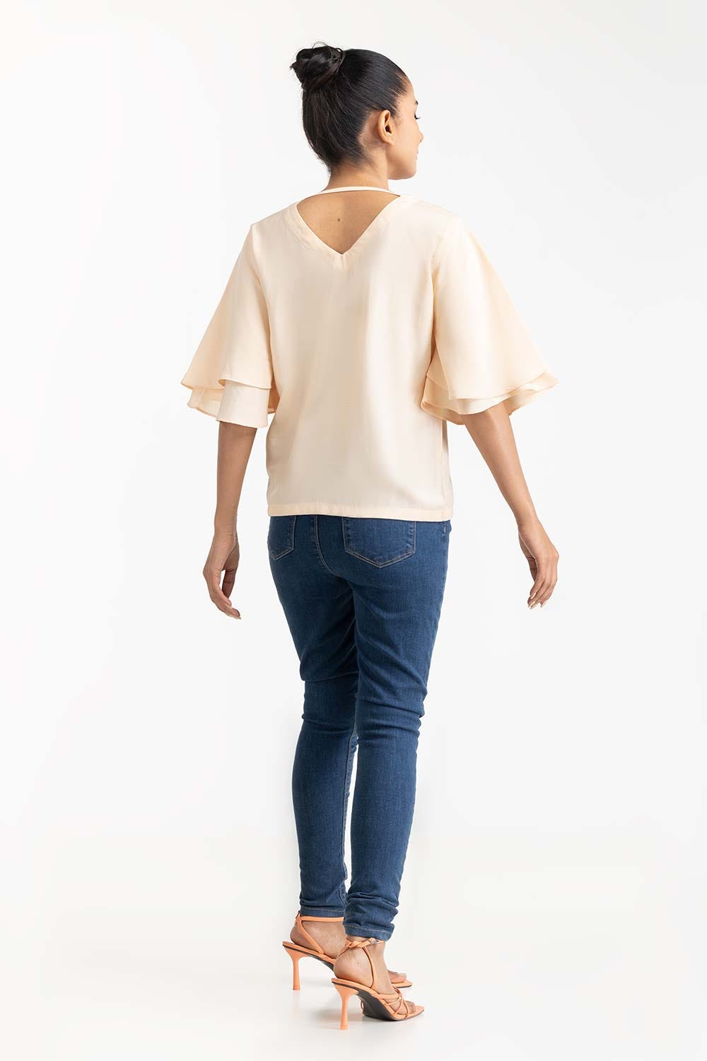 Cream Blended Casual Shirt