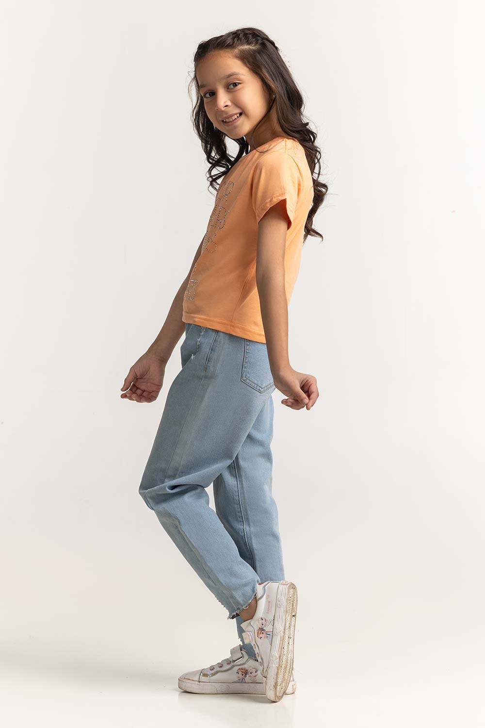 Crew Neck Embellished Tee