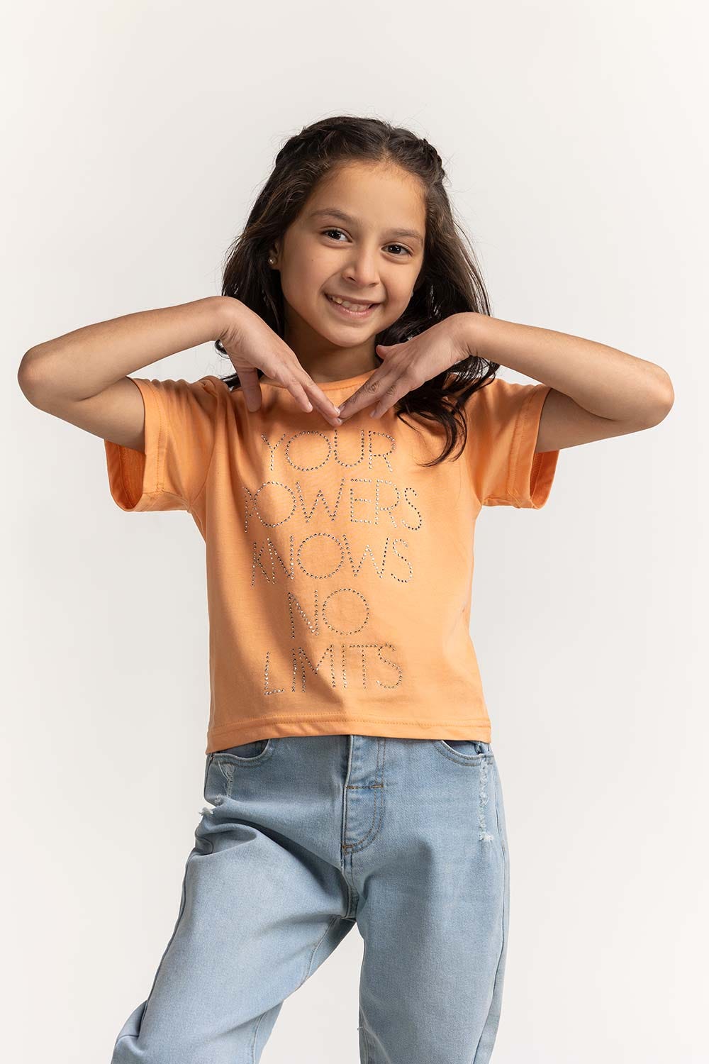 Crew Neck Embellished Tee
