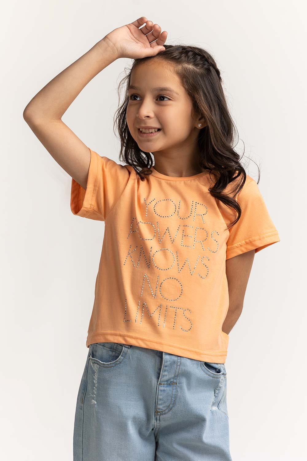 Crew Neck Embellished Tee