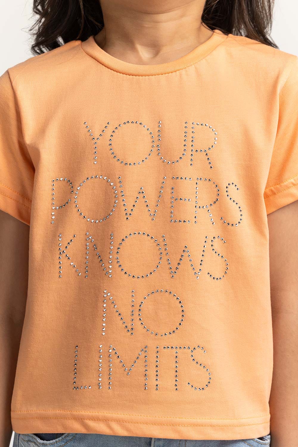 Crew Neck Embellished Tee