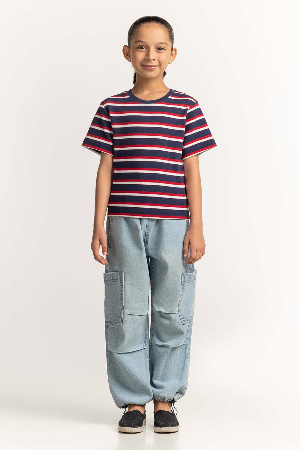 Crew Neck Yarn-Dyed Tee