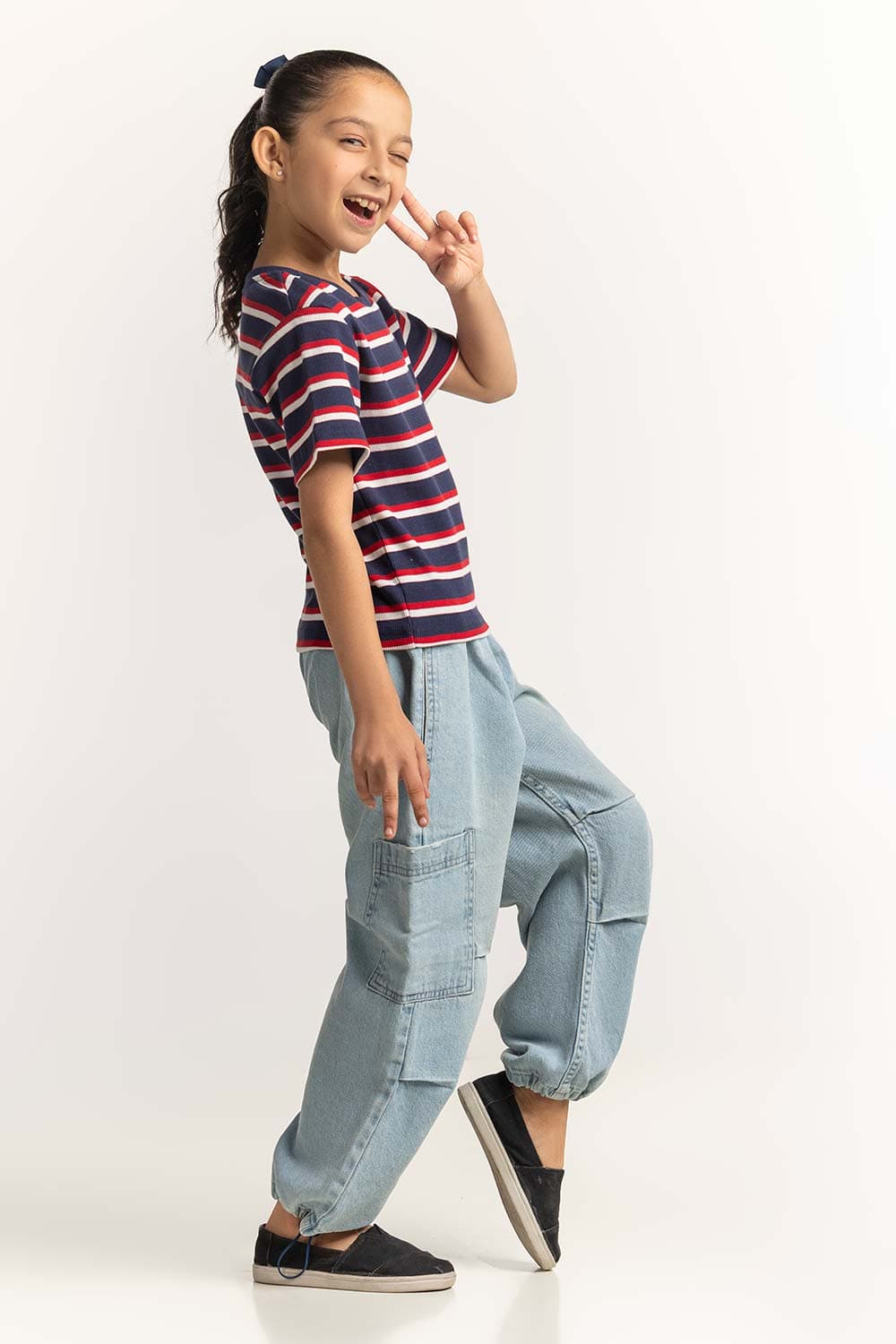 Crew Neck Yarn-Dyed Tee