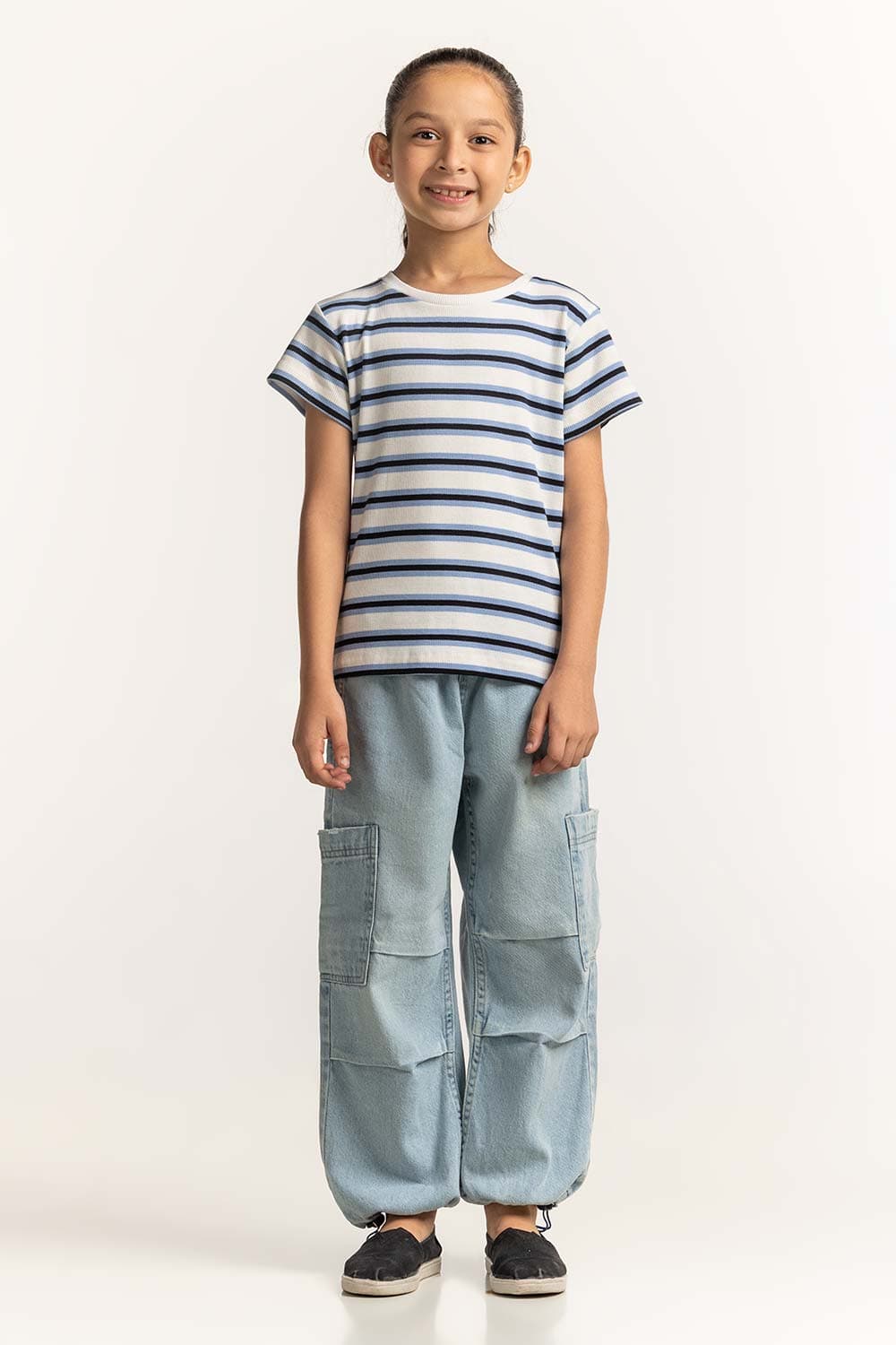 Crew Neck Yarn-Dyed Tee