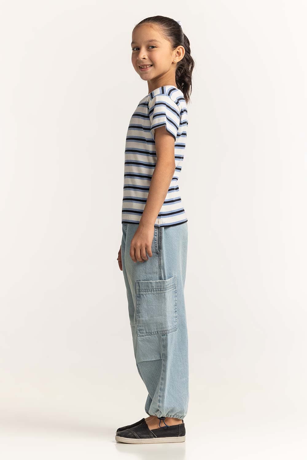 Crew Neck Yarn-Dyed Tee
