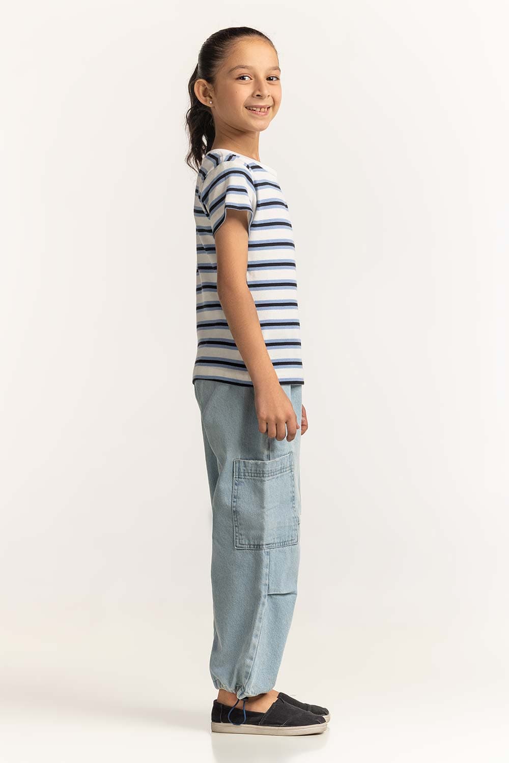 Crew Neck Yarn-Dyed Tee