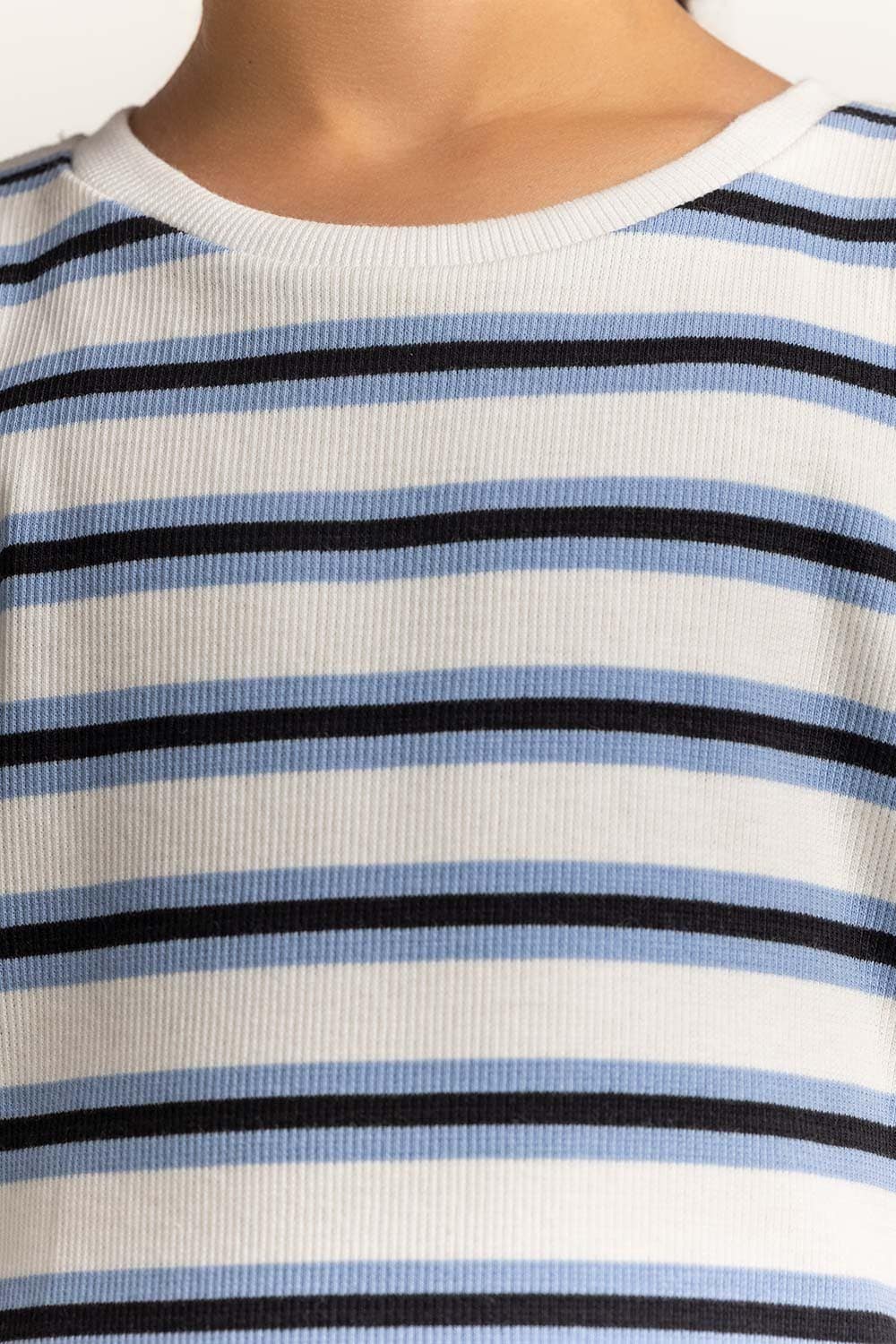 Crew Neck Yarn-Dyed Tee