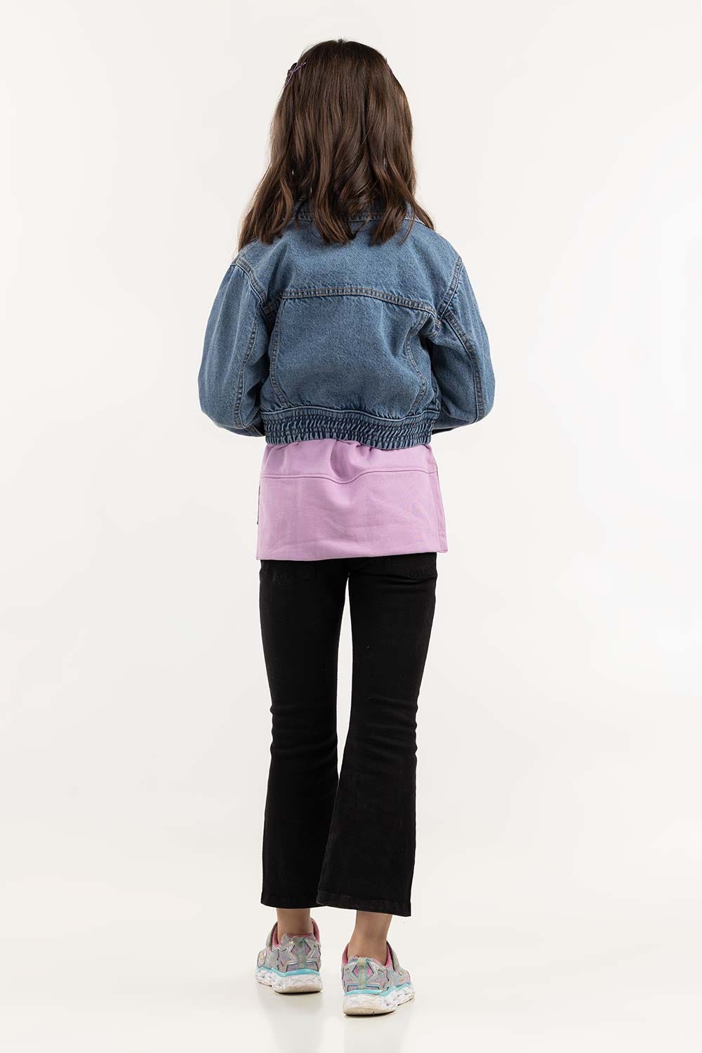 Junior Girl Cropped Denim Jacket