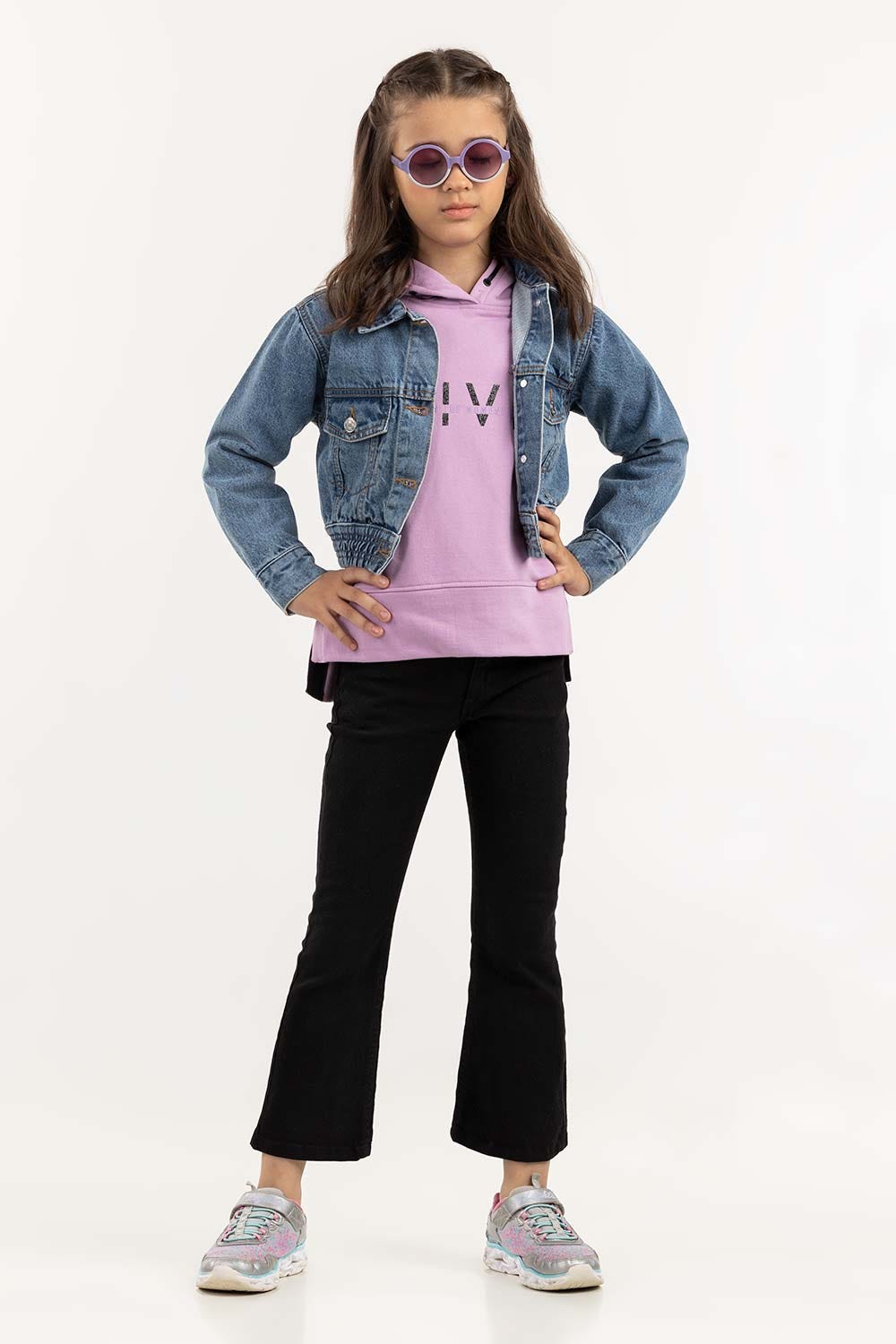 Junior Girl Cropped Denim Jacket
