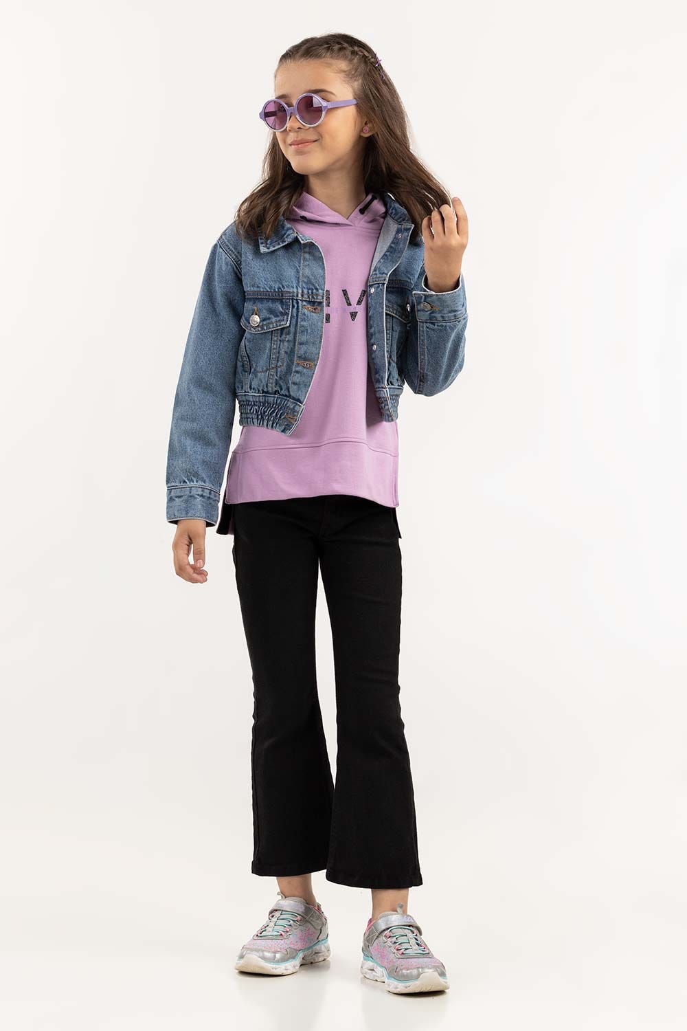 Junior Girl Cropped Denim Jacket