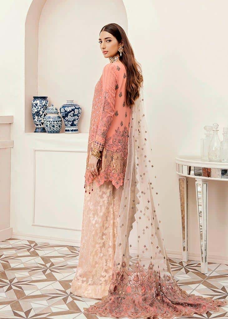 Plain Chiffon Dupatta with Trimmings