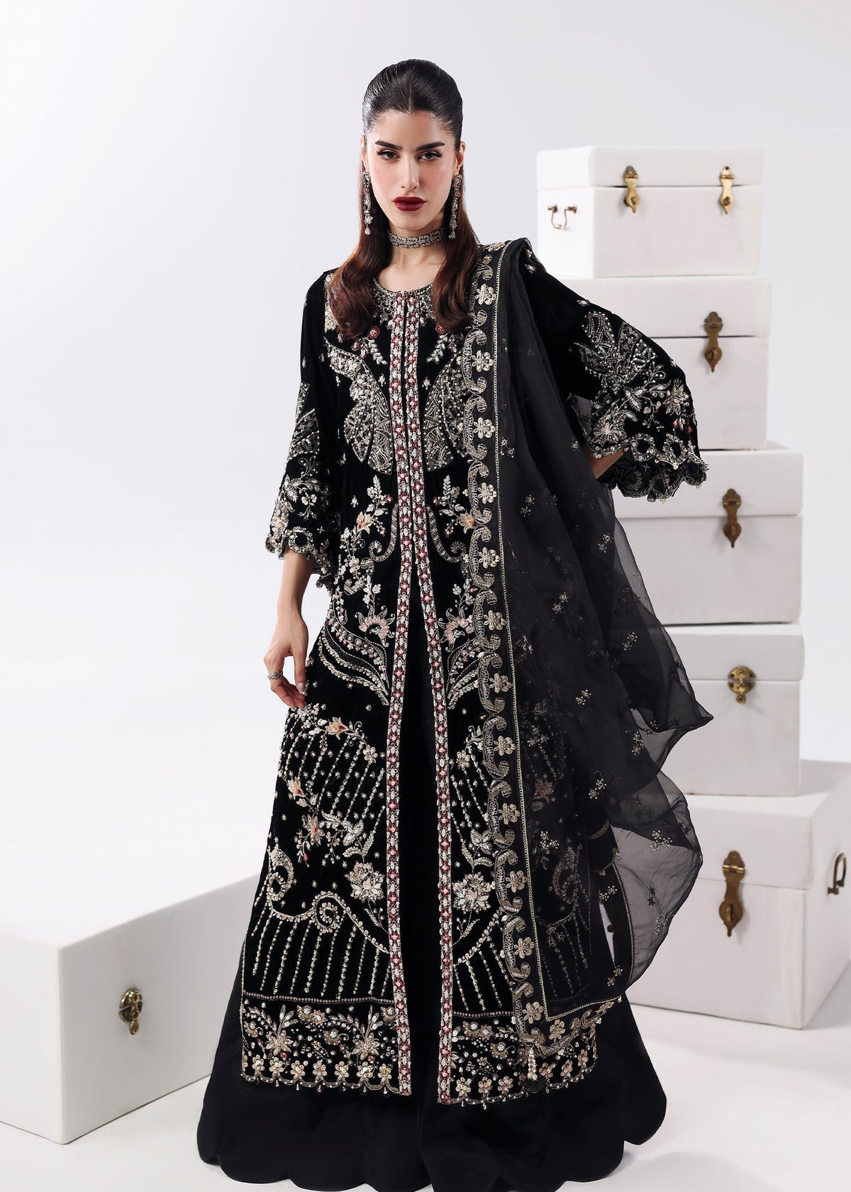 Black Swan Style — Mairaz Black Three-Piece Suit