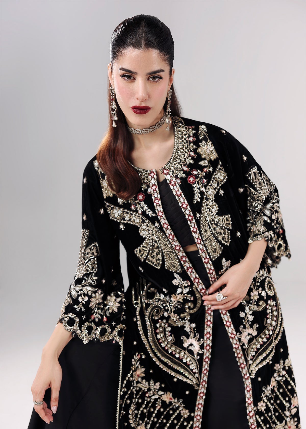 Black Swan Style — Mairaz Black Three-Piece Suit