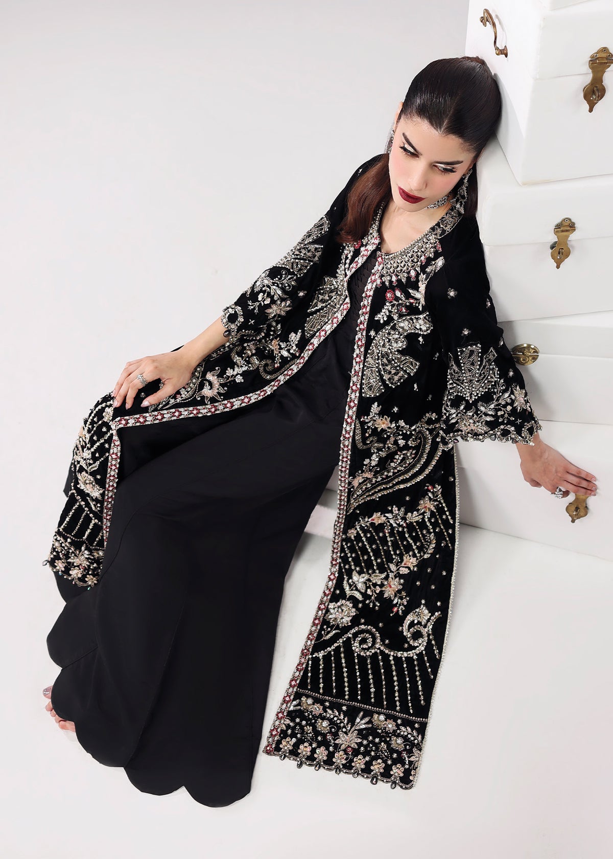 Black Swan Style — Mairaz Black Three-Piece Suit